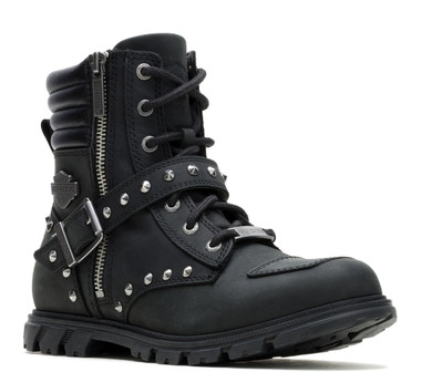 Harley-Davidson Women's Aurora Lace Black Motorcycle Boots D87326 - Wisconsin Harley-Davidson