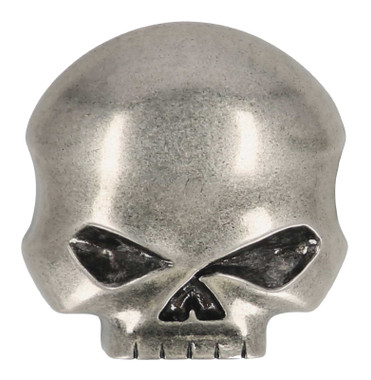 Harley-Davidson® Antique Nickel Willie G Skull Medallion, 3.625 x