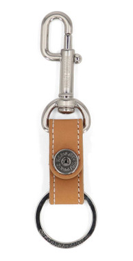 Harley-Davidson Bar & Shield Trigger Lock Genuine Leather Key Fob, Brown - Wisconsin Harley-Davidson