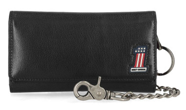 Harley-Davidson® Men's Embossed Eagle Tri-Fold Trucker Chain RFID
