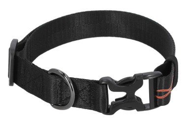Harley-Davidson Bar & Shield Flames Polyester Dog Collar, Matte Black Finish - Wisconsin Harley-Davidson