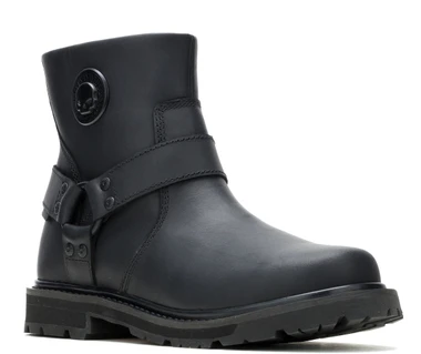 Harley-Davidson Men's Rambert Skull WP Black Leather Motorcycle Boots, D93930 - Wisconsin Harley-Davidson