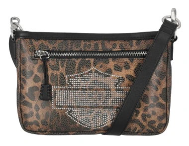 Harley-Davidson Women's Leopard Rhinestone Bar & Shield Hip Bag w/ Strap - Wisconsin Harley-Davidson