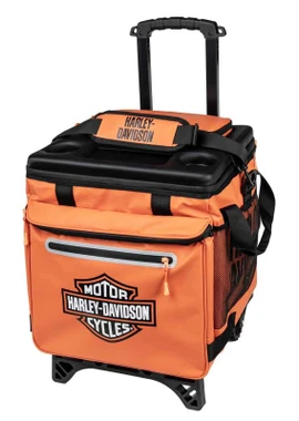 Harley-Davidson Bar & Shield Portable Collapsible Rolling Cooler w/ Handle - Wisconsin Harley-Davidson