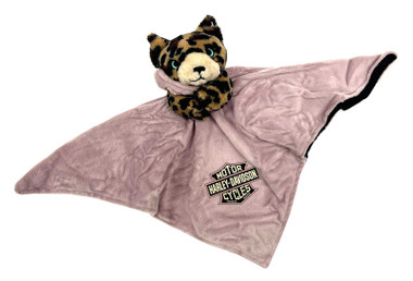 Harley-Davidson Toddler 'Kitty' Leopard Blanket Pal Plush, Dusty Mauve - Wisconsin Harley-Davidson