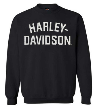 Harley-Davidson Men's Heritage Pullover Crew Sweatshirt Black H-D 30296636 - Wisconsin Harley-Davidson