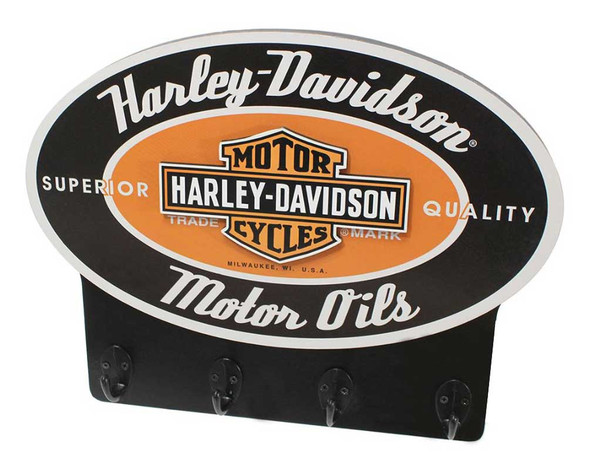 Harley-Davidson Motor Oil Custom-Cut Bar & Shield Key Rack, Black HDL-15307 - Wisconsin Harley-Davidson