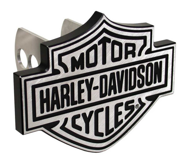 Harley-Davidson Silver Bar & Shield Hitch Plug, 1-1/4 Inch 2-Inch Brackets P2238 - Wisconsin Harley-Davidson