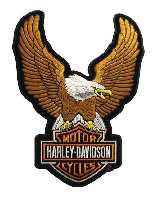 Harley-Davidson Eagle Winged Large Brown Patch, 7-3/4/'' x 10-1/4'' EMB328394 - Wisconsin Harley-Davidson
