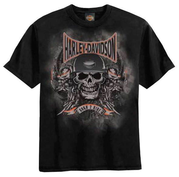 Harley-Davidson Big Boys' Skull Embossed H-D T-Shirt Black 0294184 - Wisconsin Harley-Davidson