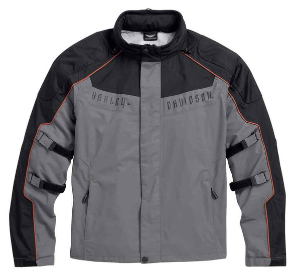 Harley-Davidson Men's Chimera 3-in-1 Waterproof Jacket, Black/Gray 97108-16VM - Wisconsin Harley-Davidson