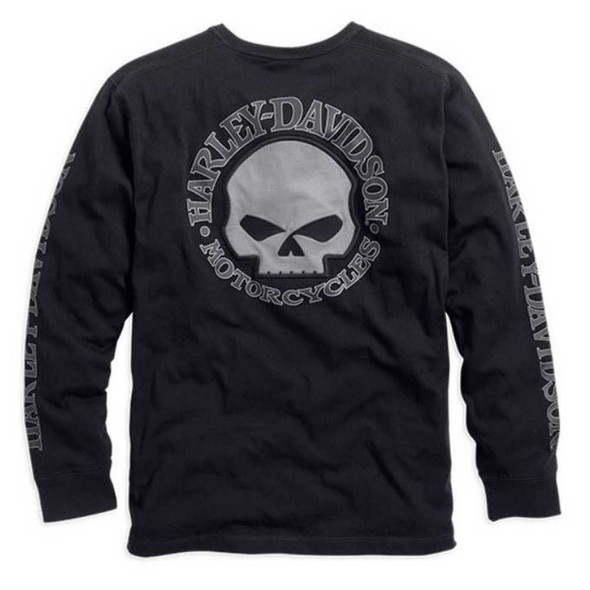 Harley-Davidson® Men's Willie G. Skull Long Sleeve Tee Black 99091-14VM