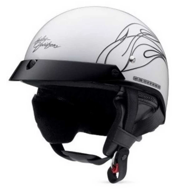Harley-Davidson Womens Destination Half Helmet, Pearl White 98223-10VW - Wisconsin Harley-Davidson