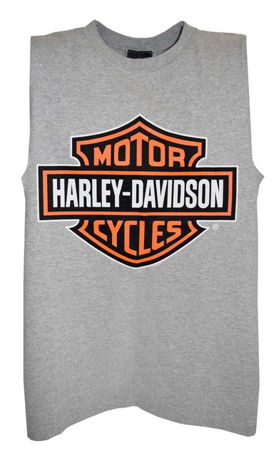Harley-Davidson Mens Bar & Shield Tank Top Muscle Gray T-Shirt 30296626 - Wisconsin Harley-Davidson