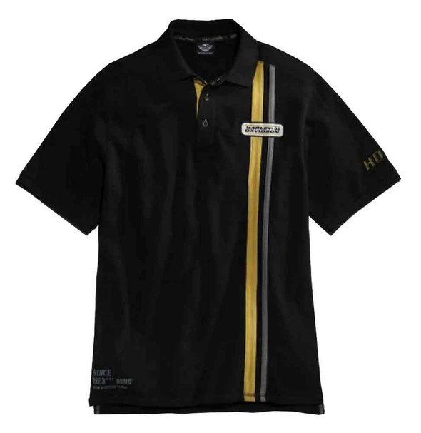 Harley-Davidson Men's Century Strong Short Sleeve Knit Polo Shirt 96452-15VM - Wisconsin Harley-Davidson