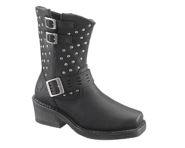 Harley-Davidson Women's Shirley 8-In Black or Brown Leather Boots. D83714 D83715 - Wisconsin Harley-Davidson