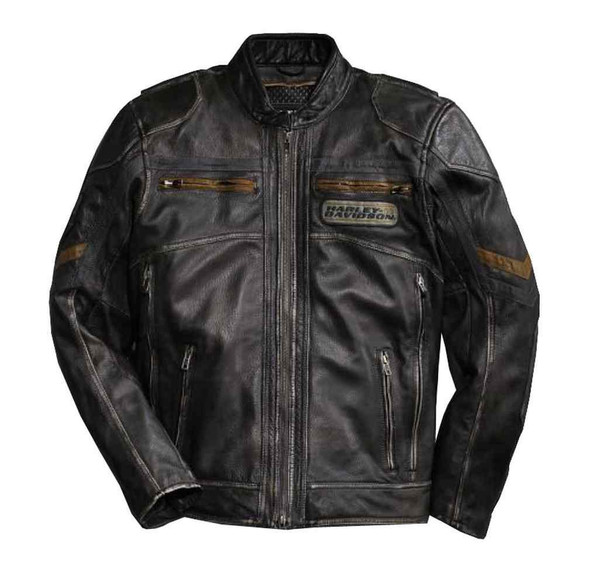 Harley-Davidson Men's Triple Vent System Drexel Leather Jacket 97046-15VM - Wisconsin Harley-Davidson