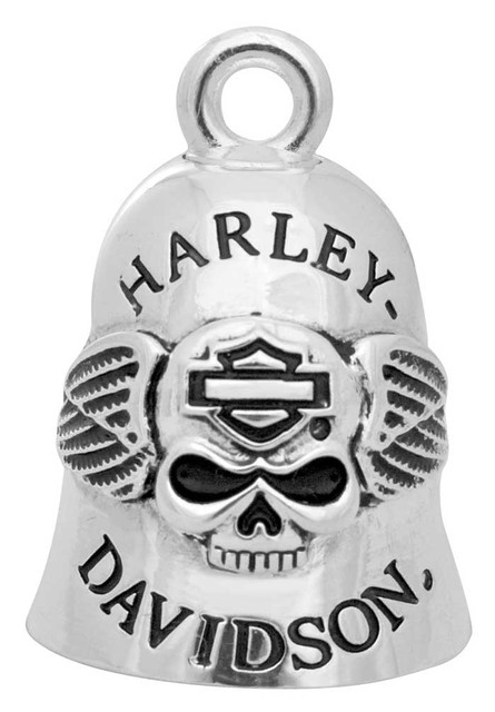 Harley-Davidson Winged Skull Bar & Shield Outline Ride Bell HRB045 - Wisconsin Harley-Davidson