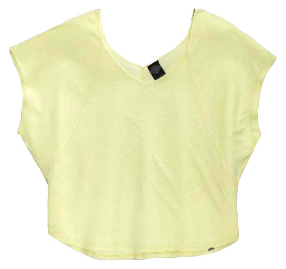 Harley-Davidson Women's Textured Dolman Sleeve Crop Top, Yellow 96208-15VW - Wisconsin Harley-Davidson