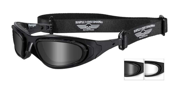 小物 Harley-Davidson Wiley X SHADOW AF Clear Harley-Davidson® Ranger Clear & Smoke Gray 2 Pack Lens Sunglasses