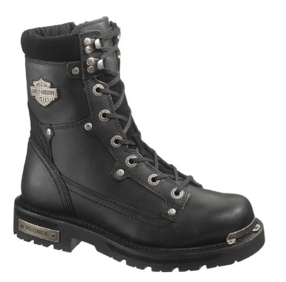 Harley-Davidson Men's Camshaft Black Leather 9-Inch Motorcycle Boots D91693 - Wisconsin Harley-Davidson