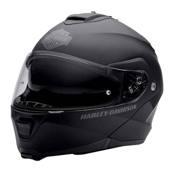 Harley-Davidson Mens Modular Helmet, Capstone Sun Shield, Matte Black 98370-15VM - Wisconsin Harley-Davidson