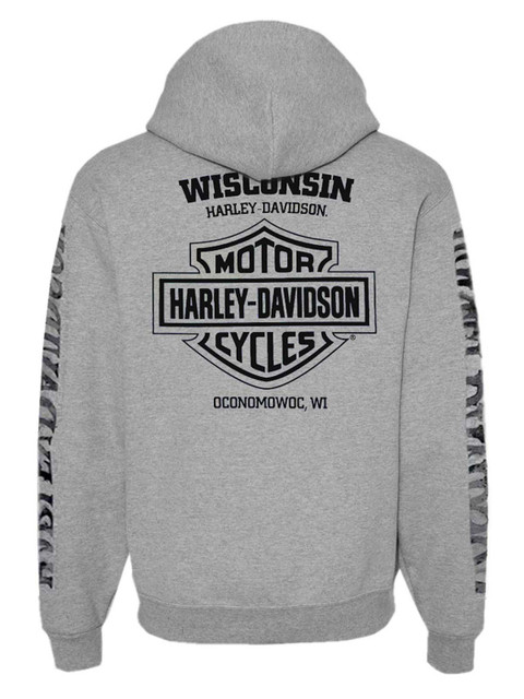 Harley-Davidson® Men's Zippered Sweatshirt Jacket H-D Skull Hoodie