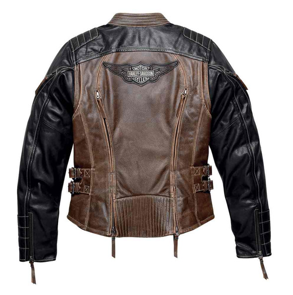Harley-Davidson® Women's Distressed Capitol Leather Jacket, Brown