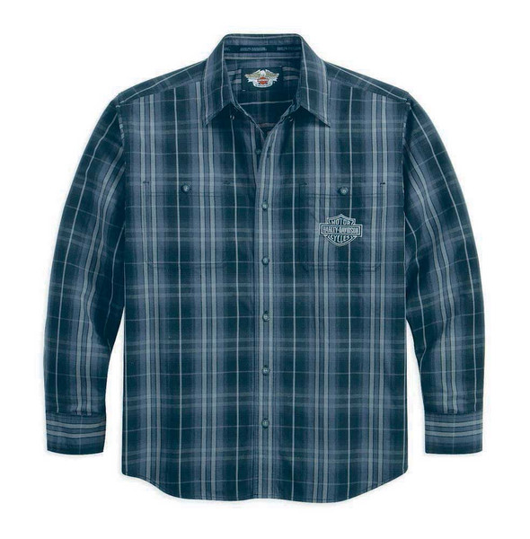 Harley-Davidson Men's Plaid Long Sleeve Woven Shirt 99037-11VM - Wisconsin Harley-Davidson