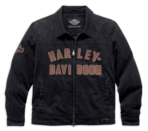 Harley-Davidson® Men's Becher Garage Jacket Coat Zip Front, Black Harley-Davidson® Men's Becher Garage Jacket Coat Zip Front, Black