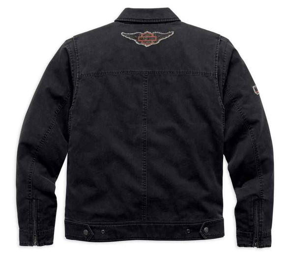 Harley-Davidson® Men's Becher Garage Jacket Coat Zip Front, Black