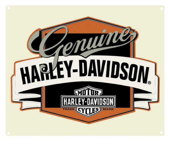 Harley-Davidson Genuine H-D Banner Tin Metal Sign 14 x 17 Inch  2010241 - Wisconsin Harley-Davidson