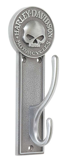 Harley-Davidson Willie G Skull Coat Hook, Antique Pewter Finish HDL-10132 - Wisconsin Harley-Davidson