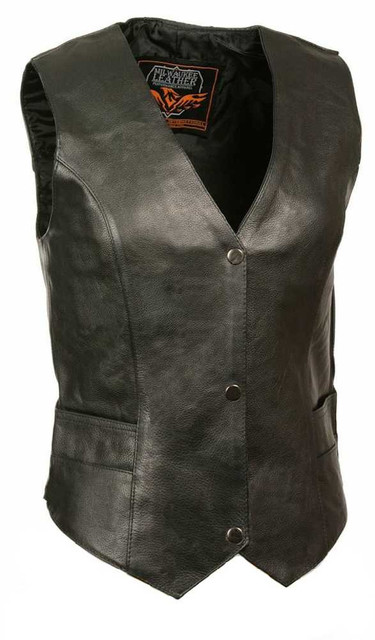 Milwaukee Leather Women's Classic Vest w/ Buffalo Snaps ML1253 - Wisconsin Harley-Davidson