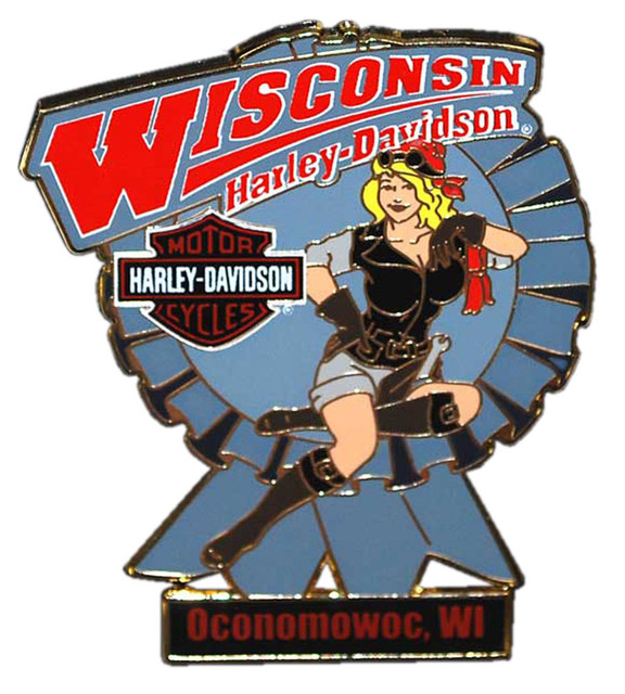Harley-Davidson Blue Ribbon Lady Pin RIBBON - Wisconsin Harley-Davidson