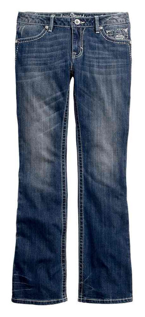 Harley-Davidson Women's Curvy Boot Cut Embellished Mid-Rise Jeans 99174-16VW - Wisconsin Harley-Davidson