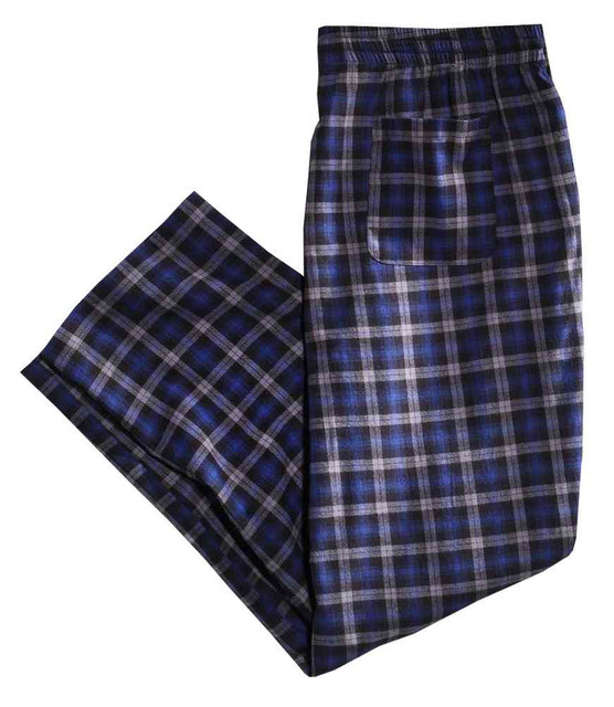 HarleyDavidson® Men's Willie G Skull Blue Plaid Flannel Lounge Pants