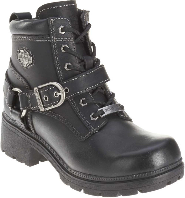 Harley-Davidson Women's Tegan 4-Inch Black Lace-Up Boots. D84424 - Wisconsin Harley-Davidson