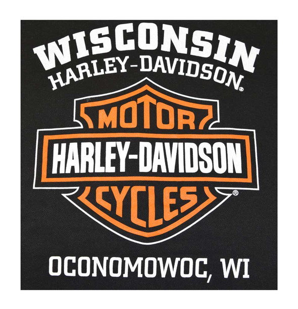 Harley-Davidson® Men's Hooded Sweatshirt, Bar & Shield Zip Black