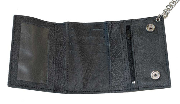 Harley Davidson ブラックレザーコインケース Harley Davidson Women's Vintage Black Leather Zipper Riding