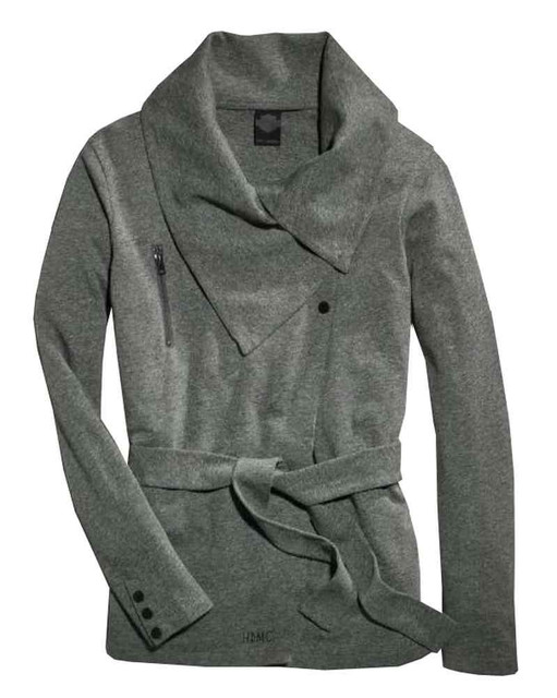 Harley-Davidson Women's Asymmetric Cowl Neck Belted Long Sweater 96339-16VW - Wisconsin Harley-Davidson