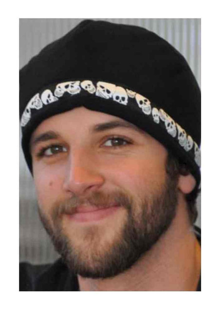 That's A Wrap Men's Beanie, Skulls Tossed Cordlock Beanie, Black CLB-102 - Wisconsin Harley-Davidson