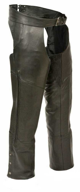 Milwaukee Leather Men's Vented Jean Pocket Chaps w/ Thigh Stretch ML1129 - Wisconsin Harley-Davidson