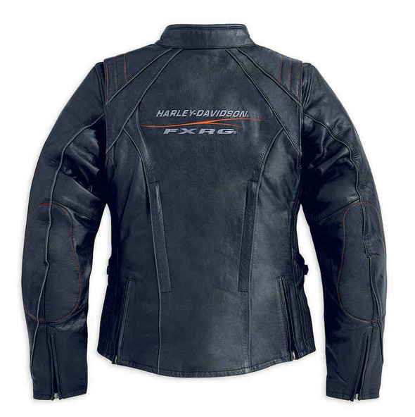 Harley-Davidson® Women's FXRG Black Leather Jacket, Riding Biker