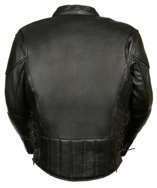Leather King Men's Side Lace Vented Scooter Jacket SH1010