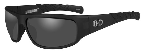 Harley-Davidson Mens Burnout H-D Sunglasses, Smoke Gray Lens/Black Frame HABNT02 - Wisconsin Harley-Davidson