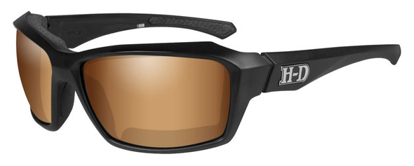 Harley-Davidson Men's Cannon Gasket Sunglasses, Bronze Lens/Black Frames HACNN06 - Wisconsin Harley-Davidson