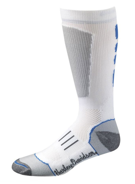 Harley-Davidson Wolverine Women's Performance Riding Over-The-Calf Socks, White - Wisconsin Harley-Davidson