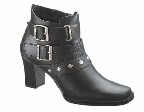 Harley-Davidson Women's Bridgit Shootie Black 4-Inch Boots, Inside Zipper D84507 - Wisconsin Harley-Davidson