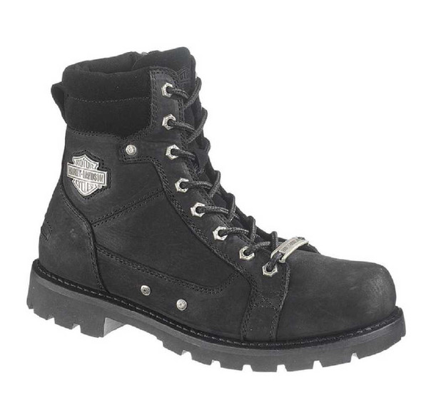 Harley-Davidson Men's Renzo Lace-Up 6-Inch Black Motorcycle Boots D94339 - Wisconsin Harley-Davidson